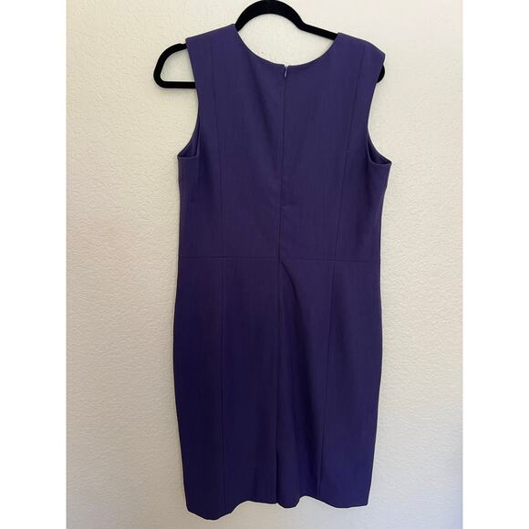 MM.LaFleur A-Line Sheath Dress Purple Sleeveless Washable Workwear Polished - Picture 2 of 13